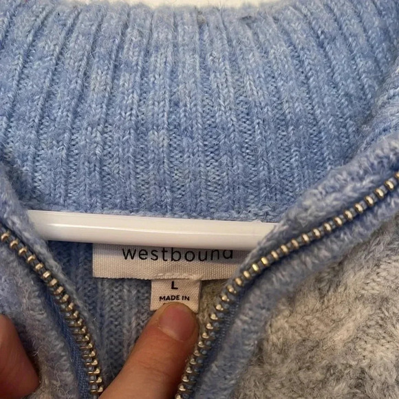 Westbound color block quarter zip wool sweater - Picture 4 of 7